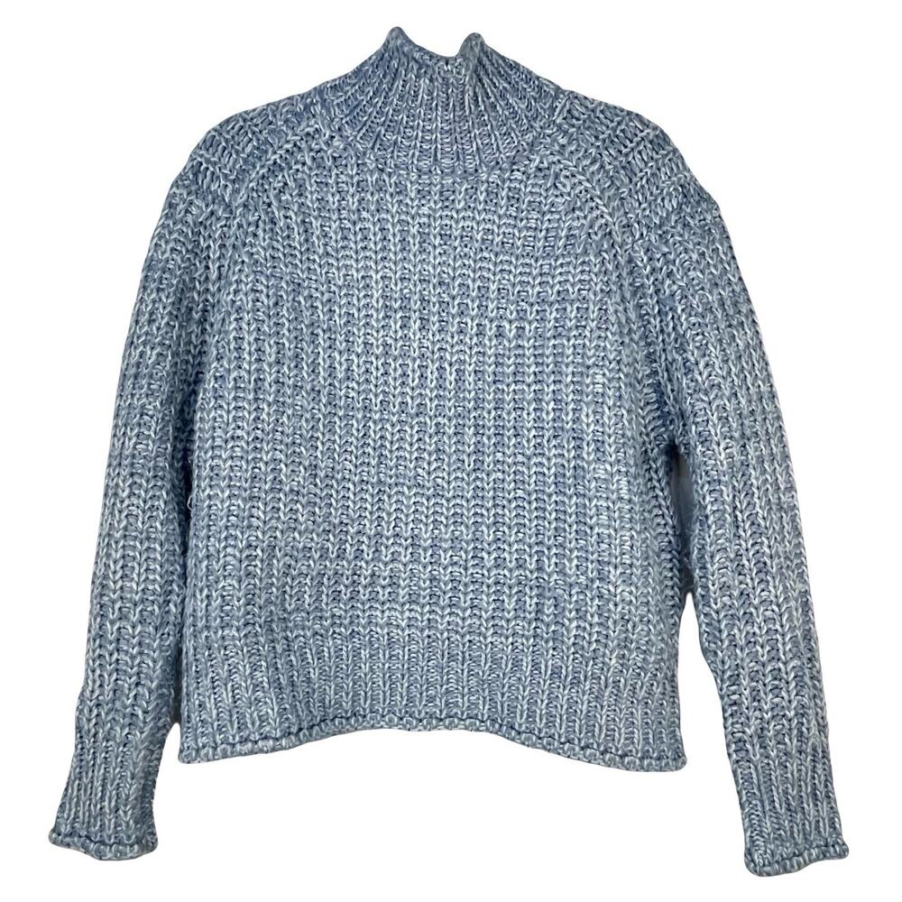 Chunky Knit Sweater Turtleneck Light Blue by MP|C Size S GUC
